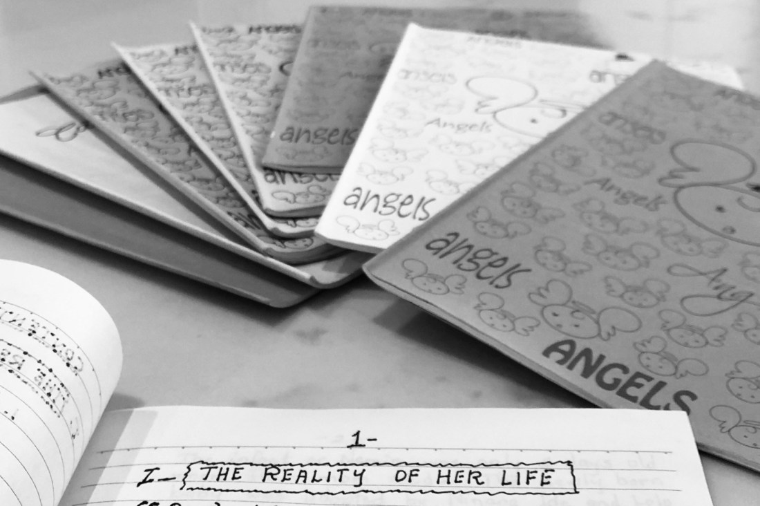 My grandmother's memoir, written by hand in nine notebooks.